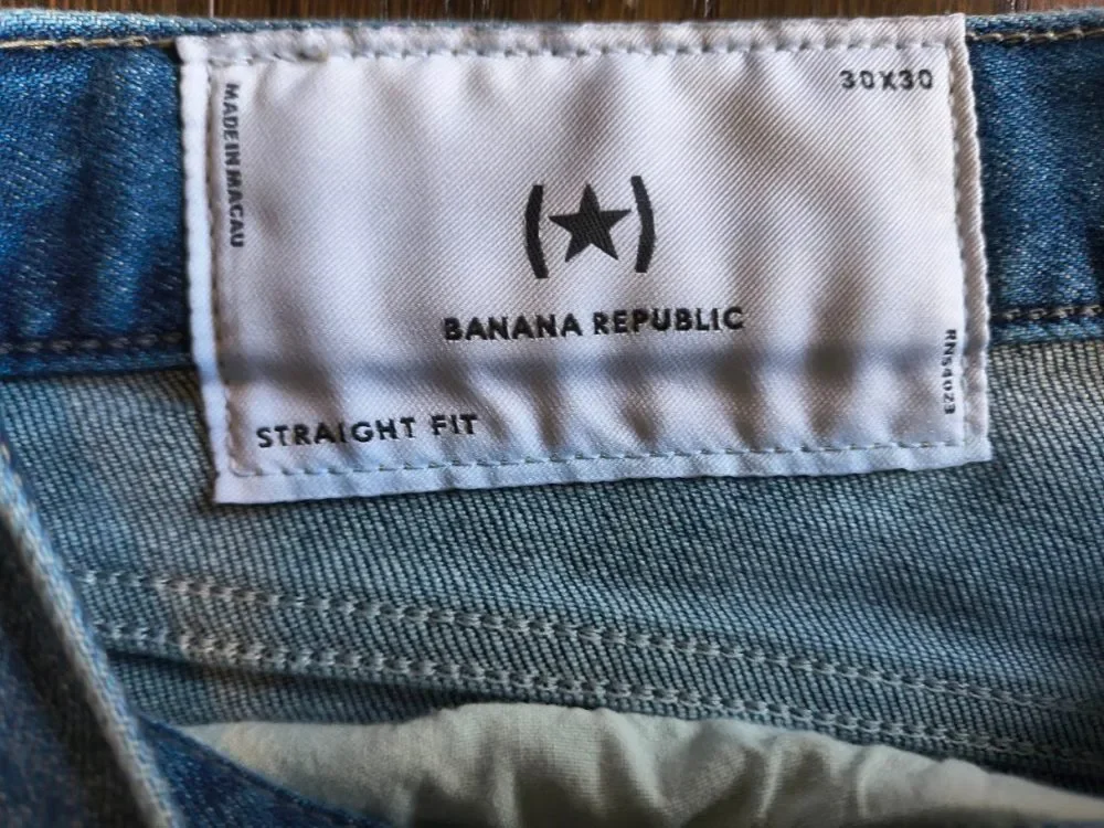 Banana Republic Jeans Mens 30x30 Medium Wash Straight Fit Stretch 744350-00